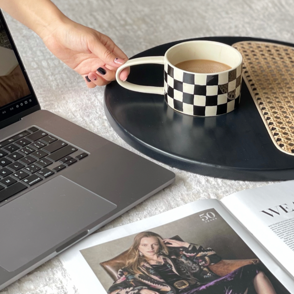 Black&White Checkerboard Coffee Mug