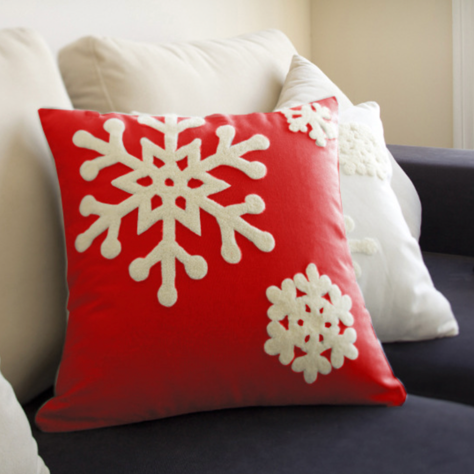 Snowflake throw pillow covers sale
