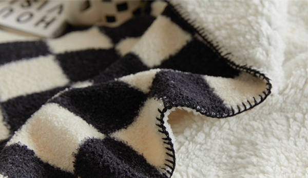 Soft Velvet Black and White Blanket