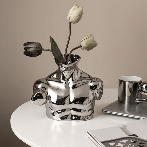 Sliver Ceramic Body Art Vase