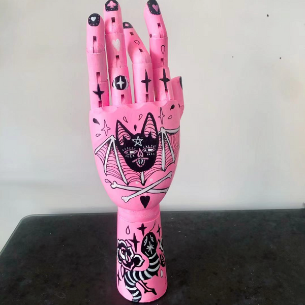 Retro Wooden Hand Painted Accessories Stand