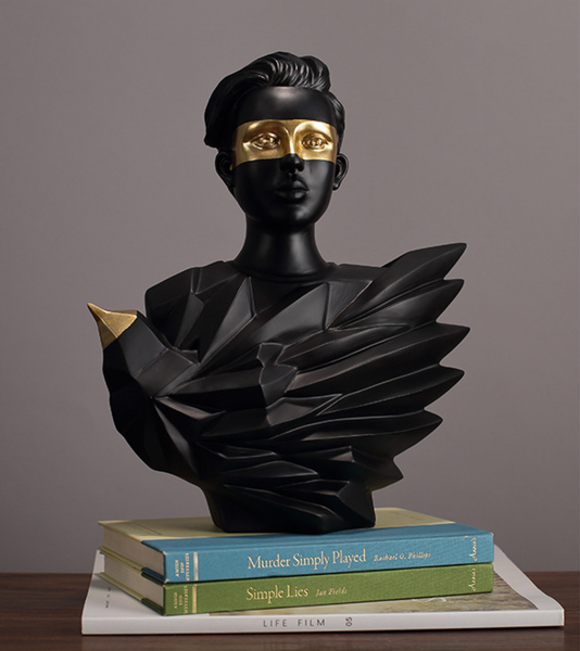 Simplicity Black Gold Birdman Ornaments