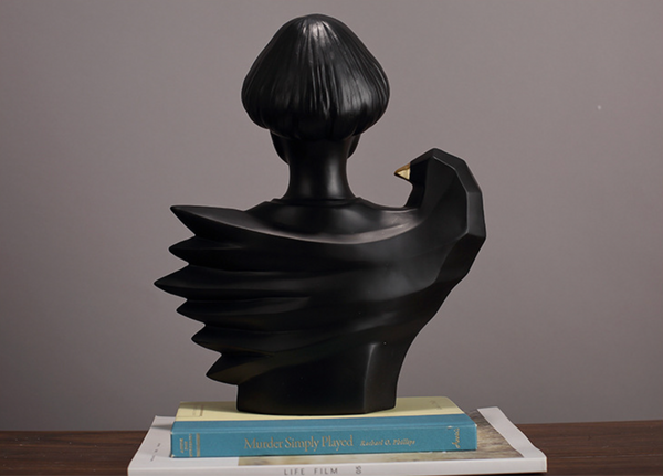 Simplicity Black Gold Birdwoman Ornaments, Home Decoration