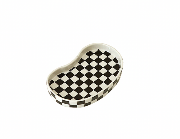 Black&White Checkerboard Plate