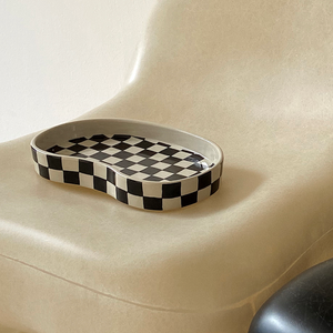 Black&White Checkerboard Plate