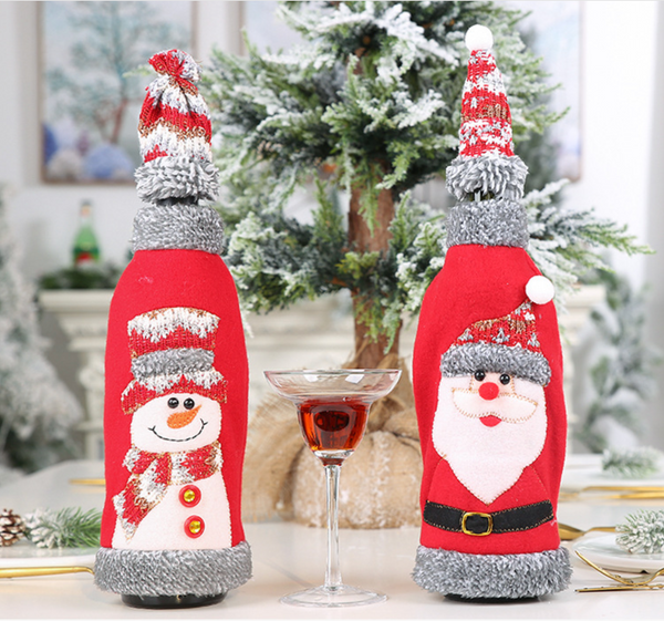 Christmas Wine Bottle Cover (2 Pieces)