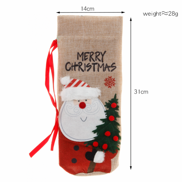 Christmas Wine Bottle Cover (2 Pieces)