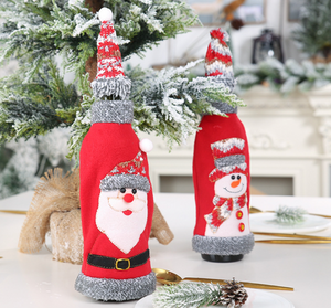 Christmas Wine Bottle Cover (2 Pieces)