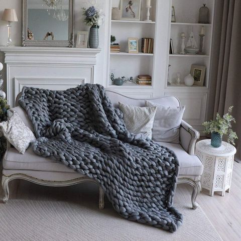 Comfy Chunky Knit Blanket