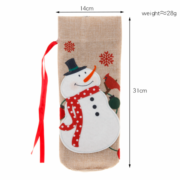 Christmas Wine Bottle Cover (2 Pieces)