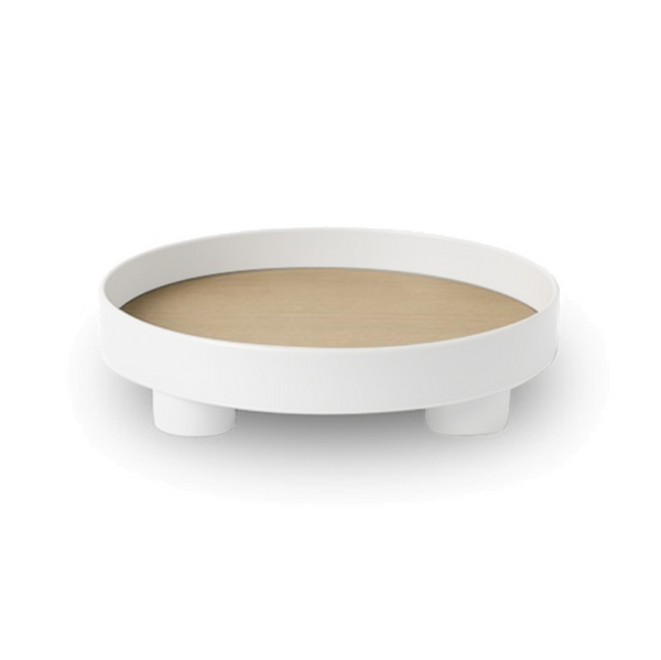 White Round Concrete Tray