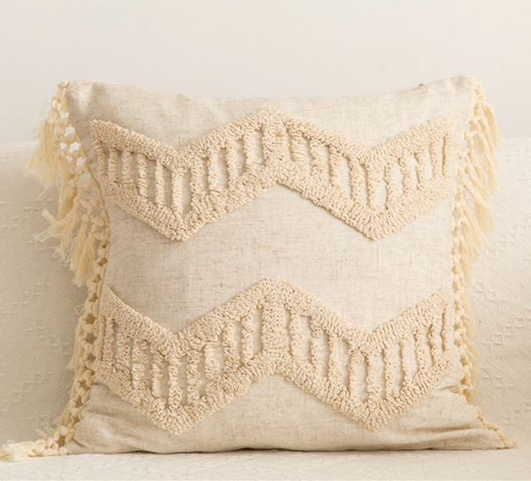 Boho Tufted Throw Pillow Cover (6 patterns)